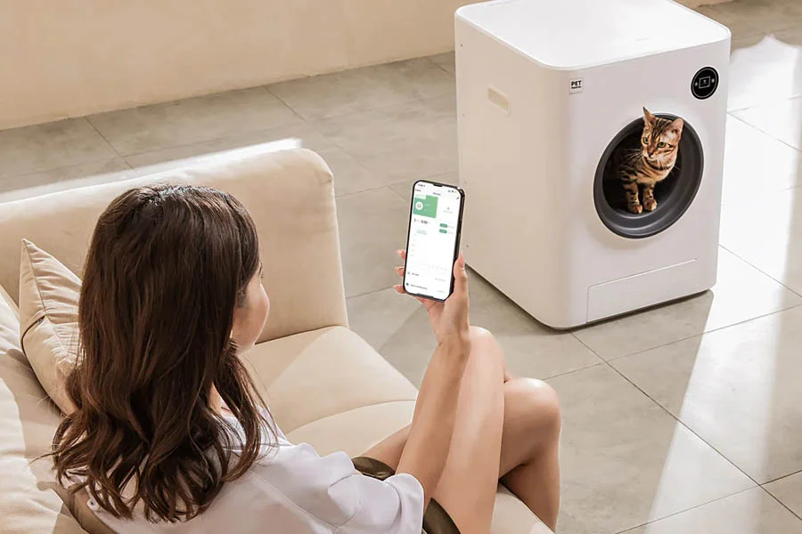 automatic self cleaning cat litter box
