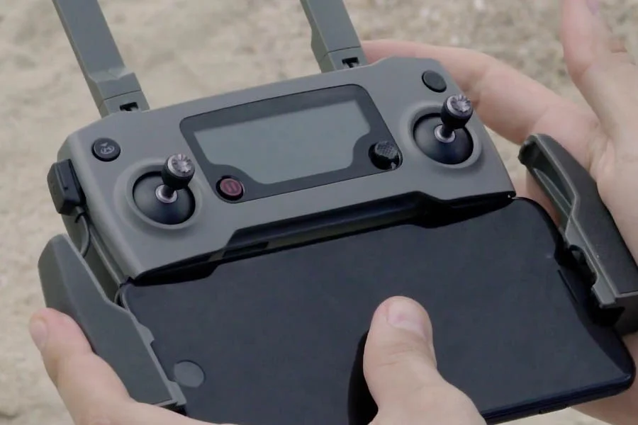 flying a drone with camera